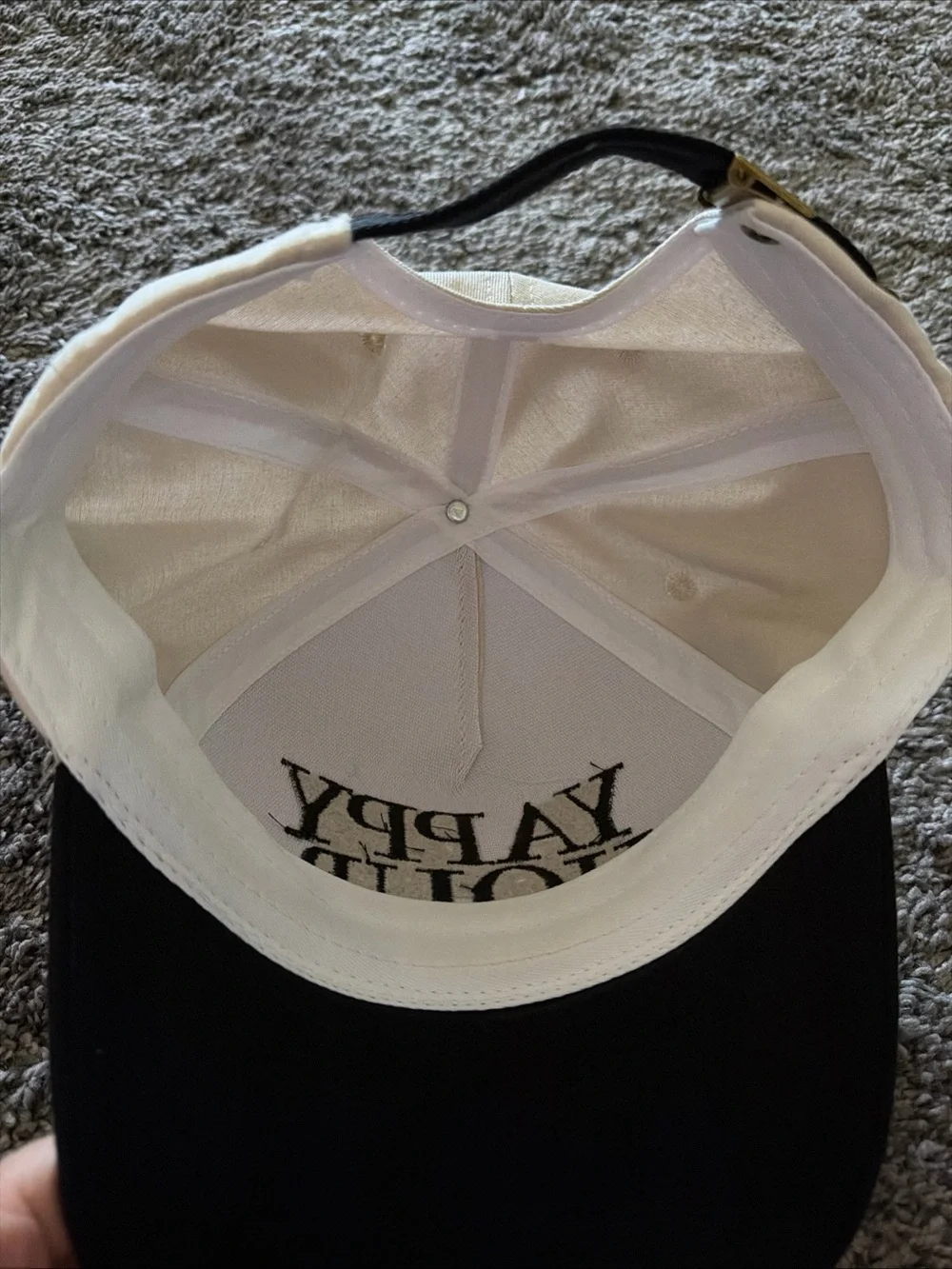 Yappy Hour Two-Tone White and Black Cap